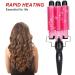 3 Barrel Hair Curling Iron Temperature Adjustable 25mm Hair Waver Curling Wand Fast Heating Hair Crimper Curling Wand for Curly Styling (-US) Pink-us - Buy Online on GoSupps.com