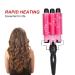 Hair Curling Iron Wand - Triple Pipe Hair Curler & Waver - Tourmaline Electric Styling Tool for All Hair Lengths (US Pink) - International Shipping Available - Buy Online on GoSupps.com