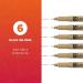 Sakura Pigma Micron Fineliner Pens - Black Ink 01 Point - 6 Pack for Writing, Drawing, or Journaling - Buy Online on GoSupps.com