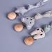 Paperkiddo 3pcs Pacifier Chain Set | Gender-Neutral Baby Accessories | Eco-Friendly Musselin with Nickel-Free Clips | 22cm Triangle Design (Bear Hare Star) - Buy Online on GoSupps.com