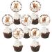 36Pcs Highland Cow Cupcake Toppers Blue for Boys Highland Cow Baby Shower Decorations Highland Cow Birthday Party Supplies