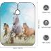 Horses in Dust Professional Hair Cutting Cape - Salon Barber Apron with Snap Closure for Hairdressing - Buy Online on GoSupps.com