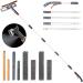 eazer 76'' Spray Window Squeegee Cleaner Tool, 3-in-1 Window Washer Cleaning Kit with Extension Pole, Window Washing Equipment with 10.5/14-Inch Adjustable Head for Indoor/Outdoor Glass - 4pads