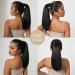Ponytail Extensions Straight Ponytail Hairpiece for Women 16inch Ponytail Wrap Around Clip In Hair Extension Black Long Heat Resistant Fibre for Women(Dark Brown) - Buy Online on GoSupps.com