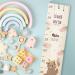Personalized Wooden Gravure Line Bar for Kids - Teddy Pink Design | Ideal Gift for Girls & Boys | Adjustable 80-140 cm | Perfect for Children's Rooms - Buy Online on GoSupps.com