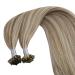 Youngsee 40 cm Real Hair Bonding Extensions - U Tip Keratin - Light Brown & Platinum Blonde - Premium Quality - 50g - #P8A/60 - Buy Online on GoSupps.com