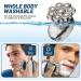 Glatens 6-in-1 Electric Razor for Men | IPX6 Waterproof Bald Head Shaver & Nasal Hair Trimmer | 8D Rotary Silver Grooming Kit - Buy Online on GoSupps.com
