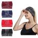 Sethexy boho hair straps stretchy cotton stirring bandeau wide with knot fashionable design polyester accessories for sports for travel for girls 4 pieces black