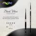 Silver Black Velvet Script Liner Watercolor Paint Brush - Size 1 Short Handle - Buy Online on GoSupps.com