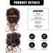 Long beard ball head wig bun grab clip Fluffy natural scrunchie bridal cocktail hairpin Messy Hair Bun Extensions Curly Wavy Hair Scrunchies Messy Bun Hairpiece (Light brown with darker shades) - Buy Online on GoSupps.com