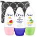 Dove Women's Deodorant Roll-On Variety Pack - Bundle with 3 Women's Deodorant Roll-Ons Original Pomegranate Cucumber Plus Bag | Women's Deodorant and Antiperspirant Roll-On Pack of 3