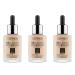 Catrice HD Liquid Coverage Foundation No. 010 Nude Long -lasting matt matt for impure skin vegan oil -free waterproof without parabens 3x30ml) 010 Light Beige 30 ml (3 pack)