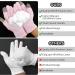 Dimeho 2 Pairs Moisturizing Gloves Touch Screen Cotton Spa Lotion Glove Overnight Bedtime Skin Care Gloves Eczema Glove for Dry Chapped Hands Women Beauty (White + Pink) - Buy Online on GoSupps.com