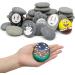 40 Pcs Large Rocks for Painting 25pcs 2-3â€ & 15pcs 3-4â€ River Rocks for Painting Natural Flat & Smooth Rocks for Painting for Kids & Adult Craft Gift