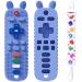 Scuwtocn Upgrade Remote Teething Toys for Baby Silicone Teether Toys 6-12 Months  Remote Control Shape Baby Teether Toys  Textured  Soft  Flexible  Sensory  Gum Soothing - Blue