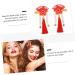 Housoutil 1 Pair Hair Accessories Tassel Flower Hair Clip Floral Hair Grip Children Tassel Hairpins Chinese Style Hair Clips Kids Hair Clips Red Issue Card Zinc Alloy - Buy Online on GoSupps.com