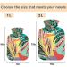 NAANLE Cartoon Tropical Leaves Hot Water Bottle - 2L for Pain Relief & Warmth | Ideal for Back Hand & Foot Therapy - Buy Online on GoSupps.com