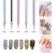 ANGENIL 5 Pcs Double Ended Nail Art Liner Brushes Set - Manicure Care Tool for Acrylic UV Gel, 3D Glitter, Dotting, and Painting - DIY Nail Designs - Buy Online on GoSupps.com