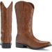IUV Men's Western Cowboy Boots - Classic Embroidered Snip Toe Boots in Brown - Size 10 - Buy Online on GoSupps.com