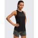 CRZ YOGA Women's Lightweight Racerback Tank Top - Medium Black - Buy Online on GoSupps.com