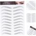 POPETPOP 12 Sheets Waterproof Eyebrow Stickers Makeup Tools Eyebrow Water Transfer Artificial Eyebrow Stencil - Buy Online on GoSupps.com