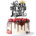 Tenhaisi Black Glitter The Man The Myth The Legend Cake Topper Dad Birthday Theme Happy Father's Day Party Decor Retirement Party Decoration Supplies