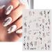 9 Sheets Gold Nail Art Stickers - Self-Adhesive 3D Decals for Nail Design - Abstract Line, Leopard Print, Leaves, Flower Sliders - French Manicure Decoration - Design 2 - Buy Online on GoSupps.com