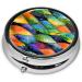 Rainbow Fish Scaleround Pill Box - 3 Compartment Portable Organizer for Travel | International Shipping Available - Buy Online on GoSupps.com