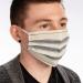 Reusable Non-Medical Double-Sided Cloth Face Mask - Beige & Blue Stripes/Solids | International Shipping Available - Buy Online on GoSupps.com