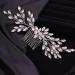 Teyglen Dainty Simple Full Rhinestone Wedding Hair Comb Hair Accessories Crystal Bridal Side Hair Combs Headpieces for Women Bride Girls (Silver)