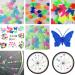 Lawdiey 180 PCS Bike Wheel Spokes Bicycle Spoke Beads Clip Plastic Luminous for Bike Decorations(Assorted Colors/Shape)