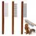 Pets Grooming Comb 3 Pcs Rounded-Tip Solid Wood Comb for Dog Comb Cat Comb Reusable Hair Shedding Comb Remove Lice Flea Comb