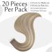 Buy FSHINE Remy Hair Extensions - 50g Skin Weft Tape-in Darkest Brown to Ash Blonde & Platinum Blonde - 45cm 20 Pieces #19/8/60 - Buy Online on GoSupps.com