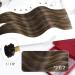 Moresoo Real Hair Bonding Extensions 35cm - U-Tip #2/6/2 Darkest Brown & Light Brown Ombre - 40g Keratin Bondings Invisible Hair Extensions - Buy Online on GoSupps.com
