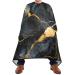 Waterproof Barber Cape -Black Marble3 Cheetah Haircut Bib for Men Unisex Hair Cutting Cape(8rp1a)