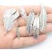 ZFBB100g Feather Charms Collection - Antique Silver Bronze Patina Big Goose Bird Plume Metal Pendants for DIY Jewelry Making (HM17) - Buy Online on GoSupps.com
