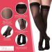 Medicella Thigh High Compression Stockings for Women - Closed Toe 15-20 mmHg Medical Quality Circulation Support X-Large Black Made in USA - Buy Online on GoSupps.com