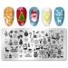 Christmas Nail Stamping Plate Set - Snowflake Elk Winter Stencils for Holiday Manicure - Buy Online on GoSupps.com