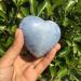 Natural Blue Celestite Stones and Minerals Ornaments Polished Heart Shape Gemstones Home Decoration Gifts JZIGTDEM Talla nica As Shown 2.75-3.15in