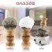Anbbas 3pcs Pure Badger Hair Shaving Set with Wooden Handle Brush & Stainless Steel Stand - Men's Wet Shaving Starter Kit - Buy Online on GoSupps.com