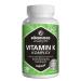 Vitamin K2 + K1 Complex - High Strength (K1 1.000 mcg MK4 + K2 200 mcg MK7 Menaquinone) - 120 Vegan Capsules for 4 Months - Best Bioavailability Supplement - Without Additives- Vitamaze Vitamin K Complex