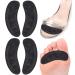 Urwalk Ball of Foot Cushions for High Heels, Non-Slip Comfortable Forefoot Pads Metatarsal Pads All Day Pain Relief, Toe Cushions for Forefoot - 2 Pairs (Black)