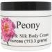Eclectic Lady Peony Satin and Silk Cream Body Cream Body Lotion 4 oz - Shea Butter Aloe Silk Amino Acids Vitamin E Phthalate-Free Handcrafted in USA - Perfect For Women 4 Ounce (Pack of 1)