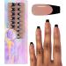 Black Tip Press On Nails Short 150 Removable Black French Tip Artificial Nails - Nail Decoration Kits For Nail Professionals Beginners Hobbyists French Black Wear 11 - Buy Online on GoSupps.com