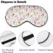 Watercolor Ice Cream Waffle Cone Sleep Mask for Women | Adjustable Eye Shades with Elastic Strap - Buy Online on GoSupps.com