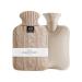 Olivialiving hot bottle hot water bottle 2 liters for warming up and freezing with a knitting cover for pain relief heat and cold therapy Khaki