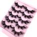 Natural Look Cat Eye Lashes - 5 Pairs 16MM Fox Faux Mink Wispy Eyelashes (MSD11) - International Shipping Available - Buy Online on GoSupps.com