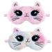 Kids Eye Mask for Sleeping Cute Soft Plush Unicorn Sleep Eye Cover for Women Toddler Funny Animal Eye Blindfold Sleep Eye Cover Shade for Kids Girls Car Travel Cat