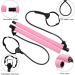 Glkeby Adjustable Pilates Stick with Tension Rope - 2-Part Pink | Enhance Flexibility & Strength for Yoga & Exercise - Buy Online on GoSupps.com