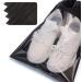24 Pack Portable Shoe Bags for Travel - Large Storage Organizer with Clear Window and Drawstring - Men and Women's Black Shoes Pouch - Buy Online on GoSupps.com